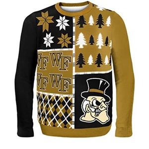 Wake Forest Demon Deacons Busy Block Sweater NWT L